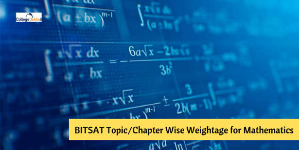 BITSAT 2022 Mathematics Chapter/Topic Wise Weightage & Important Topics