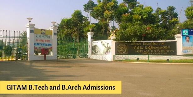 GITAM BTech and BArch admissions 2022