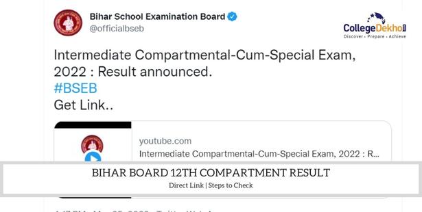 Bihar Board (BSEB) 12th Compartment Result 2022