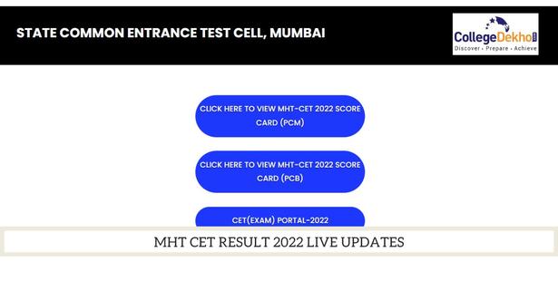 MHT CET Result 2022 (Released) Live Updates: CET Cell Activates PCM and PCB Result & Scorecard Link at mhtcet2022.mahacet.org