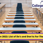 List of Do's and Don'ts on JEE Main 2022