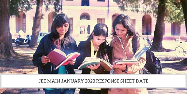 JEE Main January 2023 Response Sheet Date