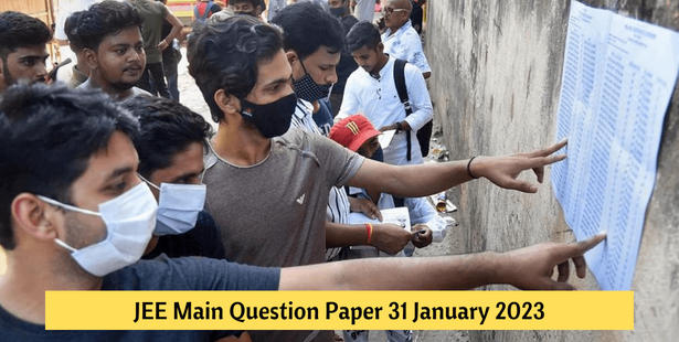 JEE Main Question Paper 31 January 2023