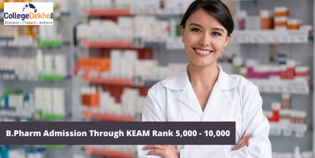 B.Pharm Colleges for KEAM Rank 5,000 to 10,000 