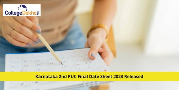 Karnataka 2nd PUC Final Date Sheet 2023