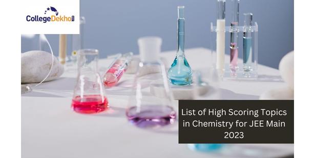 List of High Scoring Topics in Chemistry for JEE Main 2023