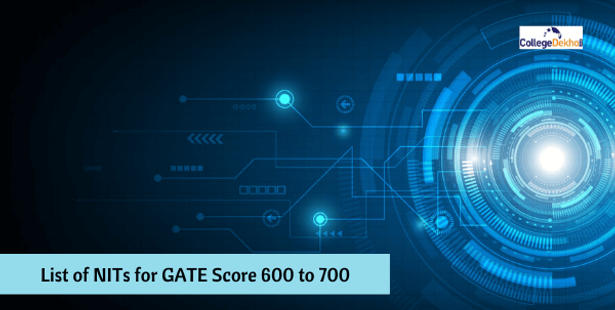 List of NITs for GATE Score 600-700