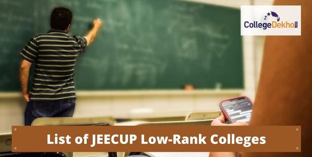 List of Low Rank JEECUP Colleges 2022