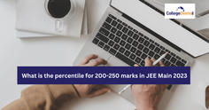 What is the Percentile for 200-250 marks in JEE Main 2023?