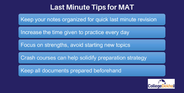 Last Minute Tips for MAT