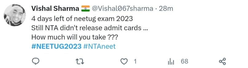NTA NEET Admit Card 2023